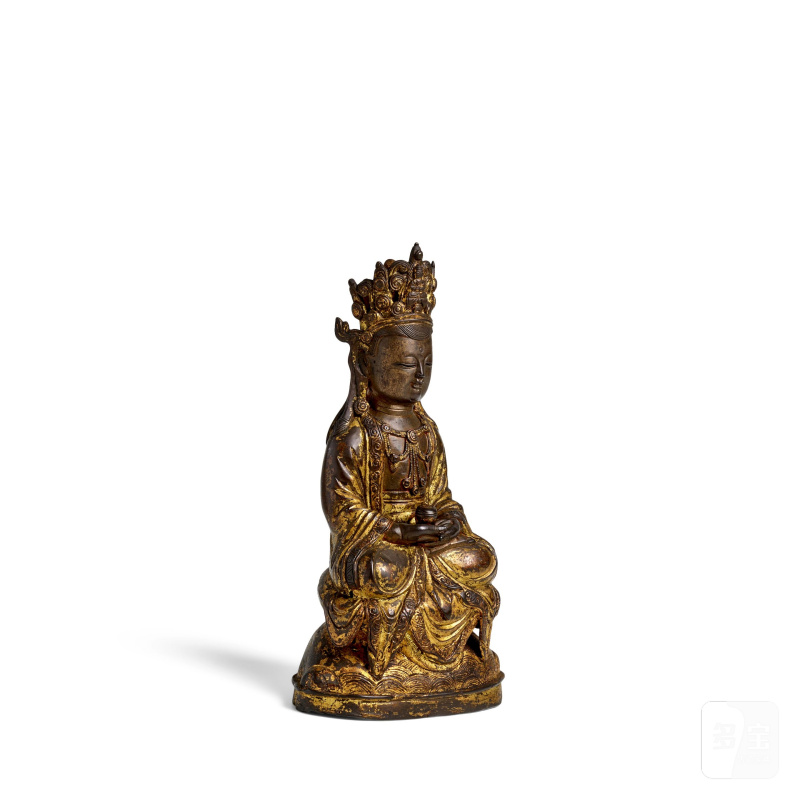 明 鎏金銅觀音坐像 | A GILT-BRONZE FIGURE OF SEATED BODHISATTVA - 图4
